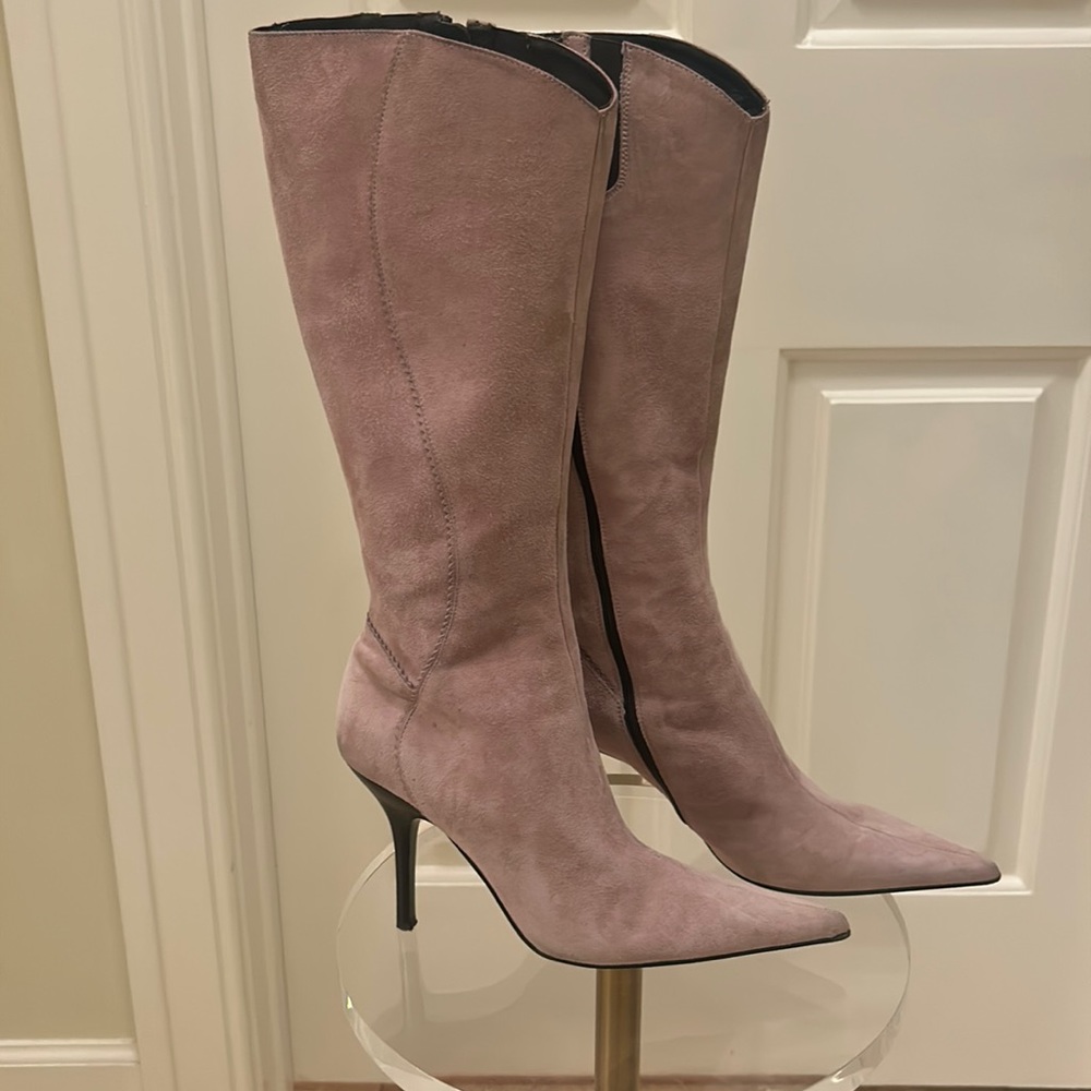 Donald J Pliner Couture Pink Suede Tall Boots
